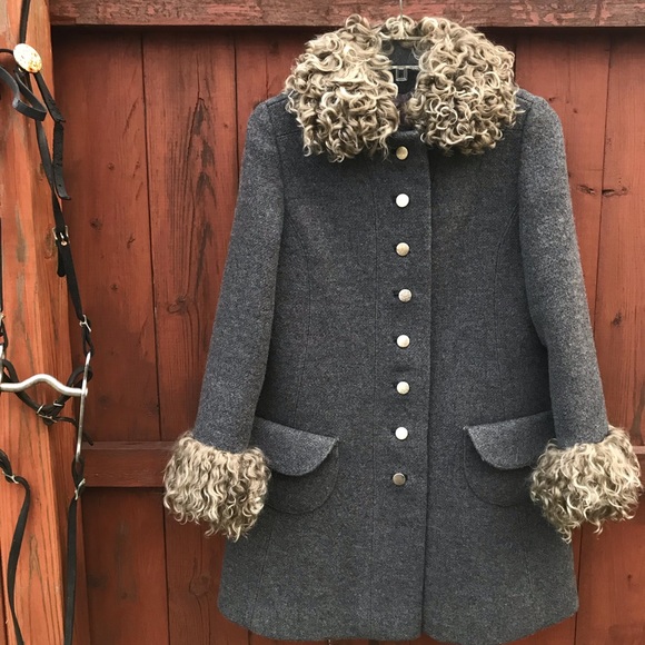 Vintage Jackets & Blazers - Vintage Stratton Curly Lamb Wool Peacoat XS